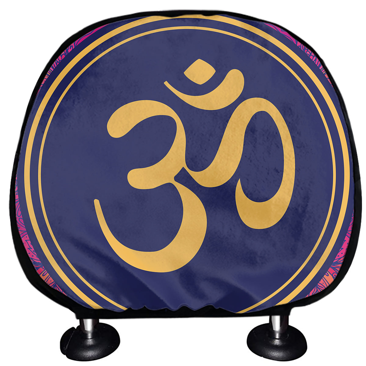 Boho Om Mandala Print Car Headrest Covers