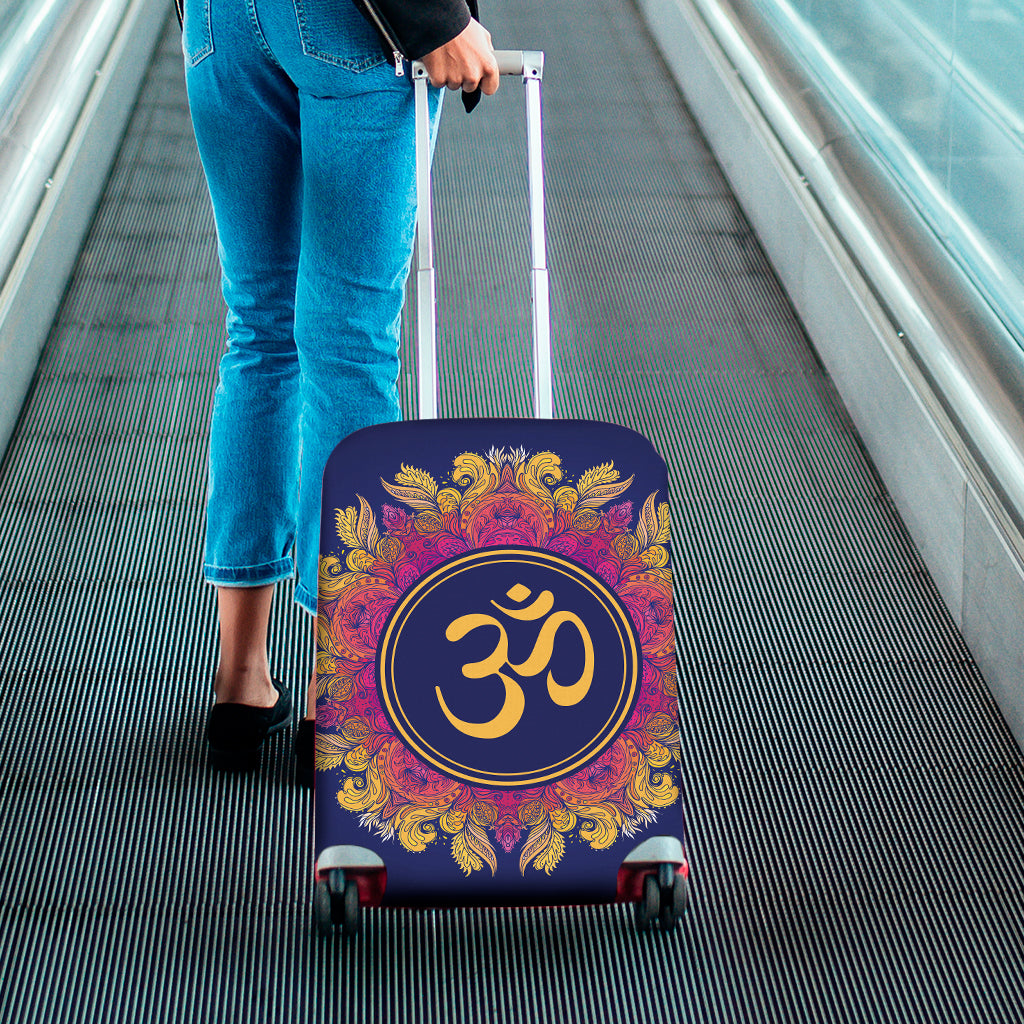 Boho Om Mandala Print Luggage Cover