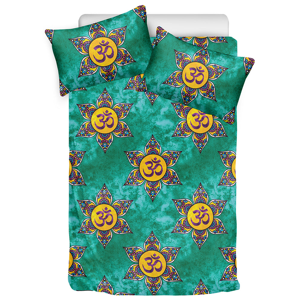 Boho Om Sign Pattern Print Duvet Cover Bedding Set