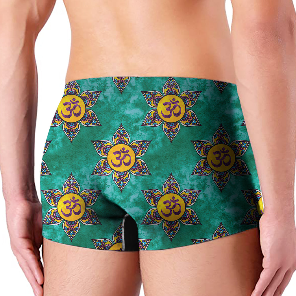 Boho Om Sign Pattern Print Men's Boxer Briefs