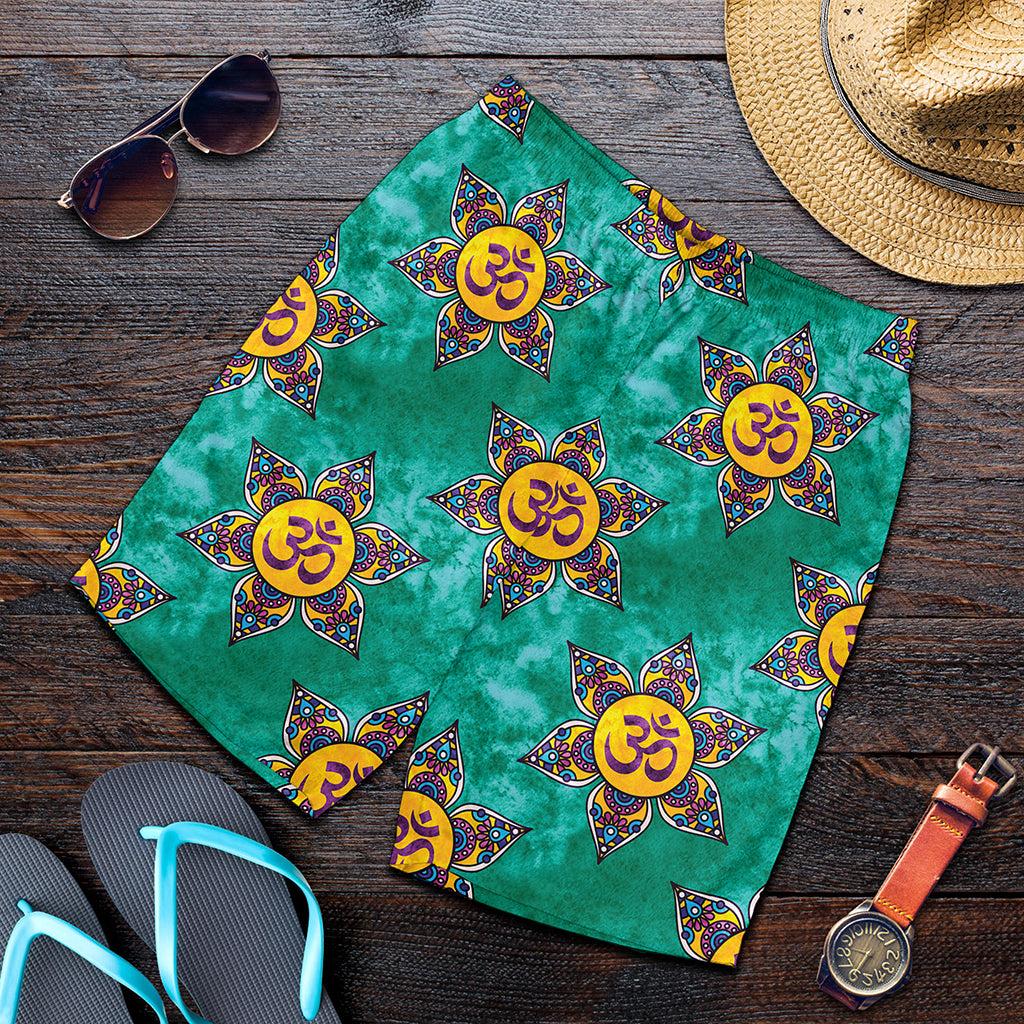 Boho Om Sign Pattern Print Men's Shorts