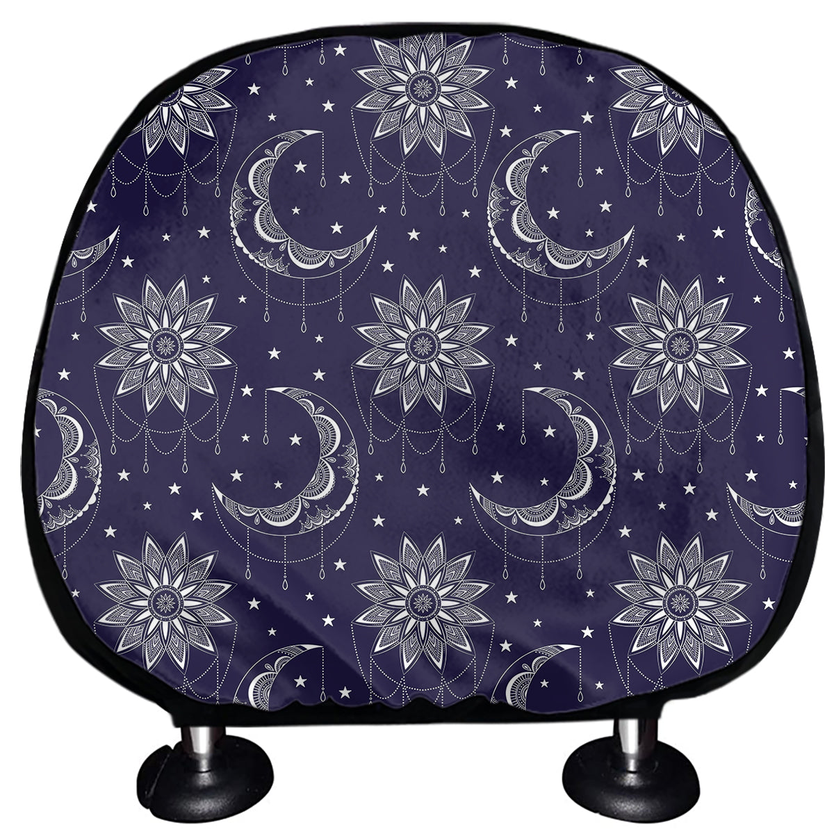 Boho Sun And Moon Pattern Print Car Headrest Covers
