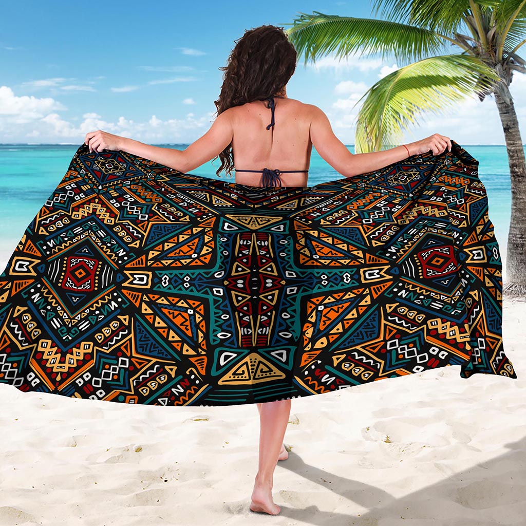 Boho Tribal Aztec Pattern Print Beach Sarong Wrap