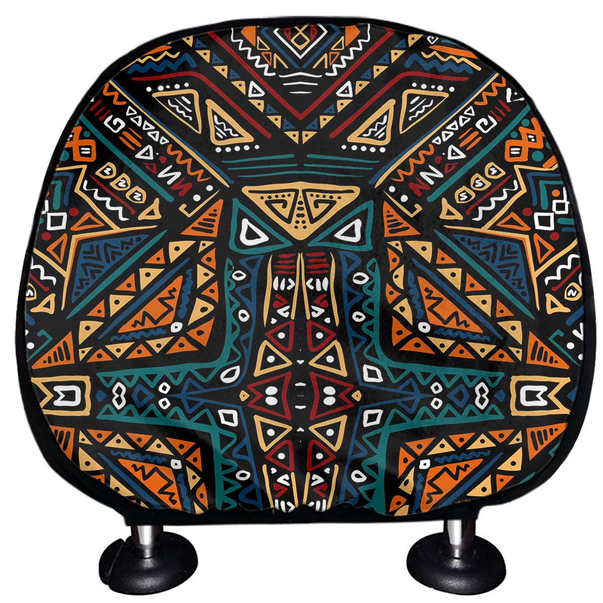 Boho Tribal Aztec Pattern Print Car Headrest Covers