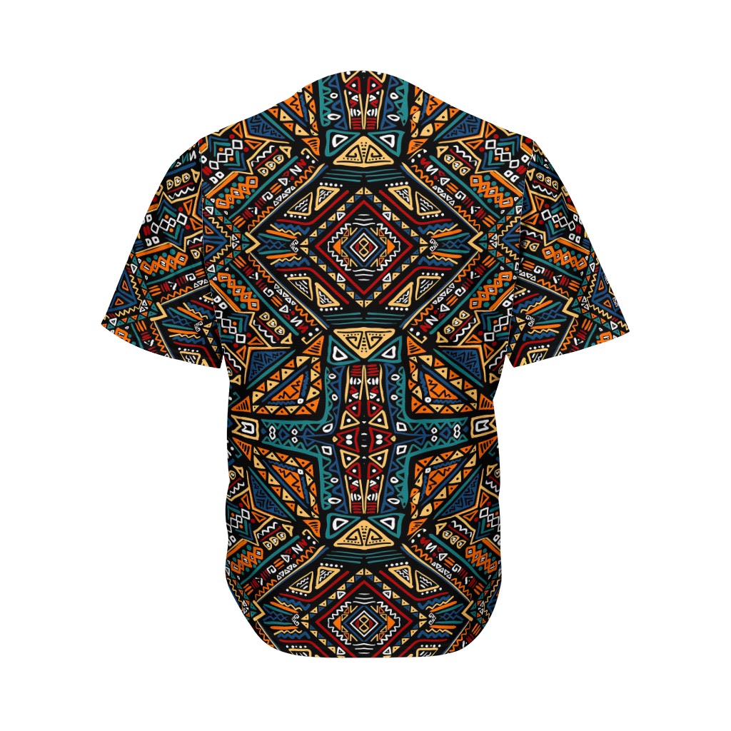 Boho Tribal Aztec Pattern Print Men's Baseball Jersey