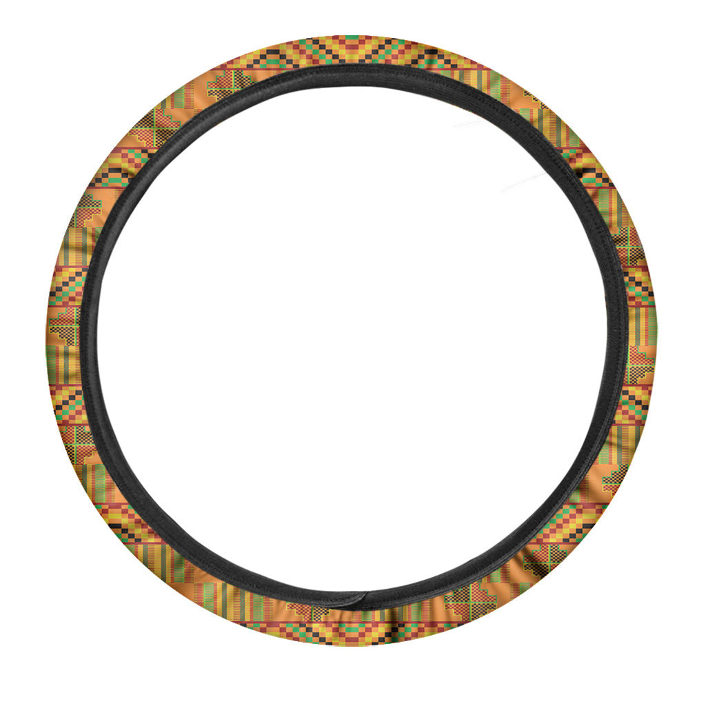 Bonwire Kente Pattern Print Car Steering Wheel Cover