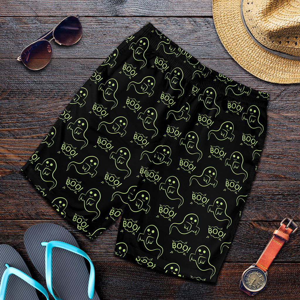 Boo Ghost Pattern Print Men's Shorts