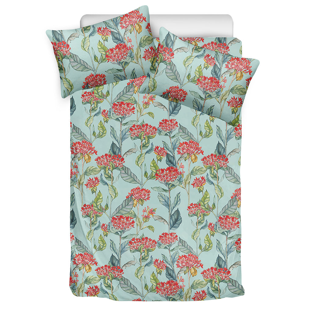 Bouvardia Pattern Print Duvet Cover Bedding Set