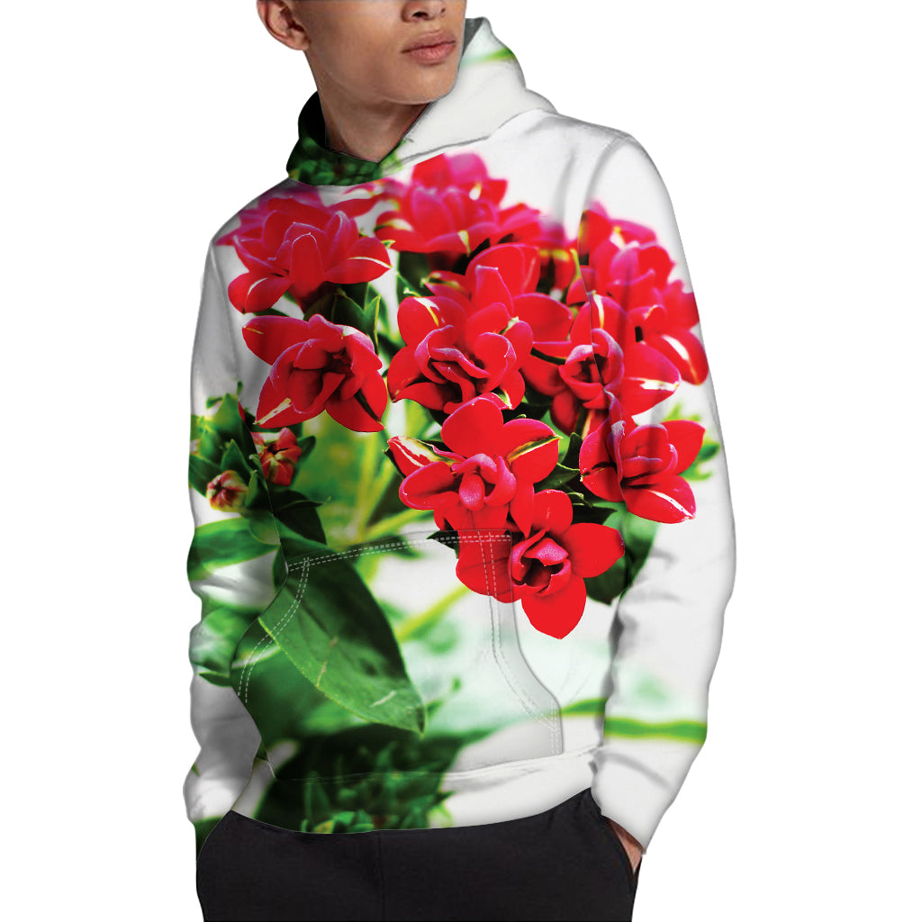Bouvardia Plant Print Pullover Hoodie