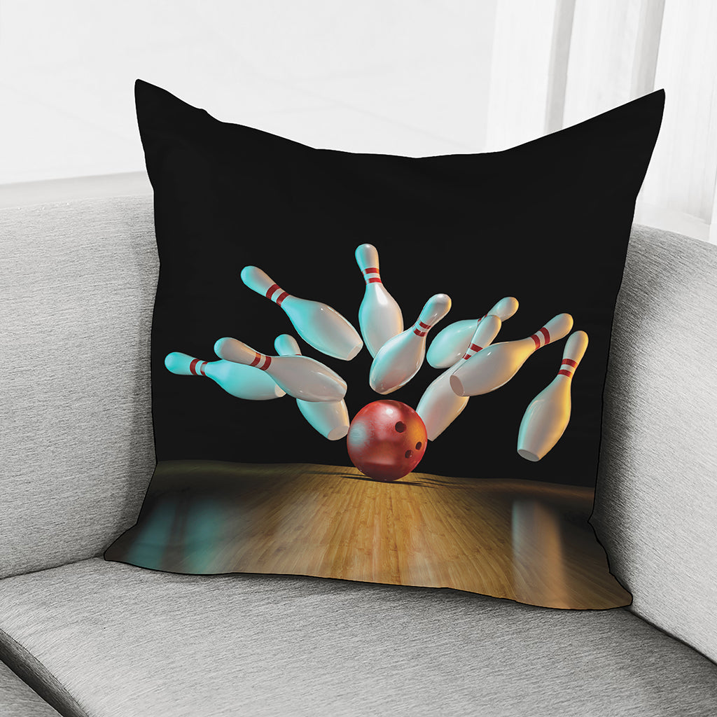 Bowling Strike Print Pillow Cover