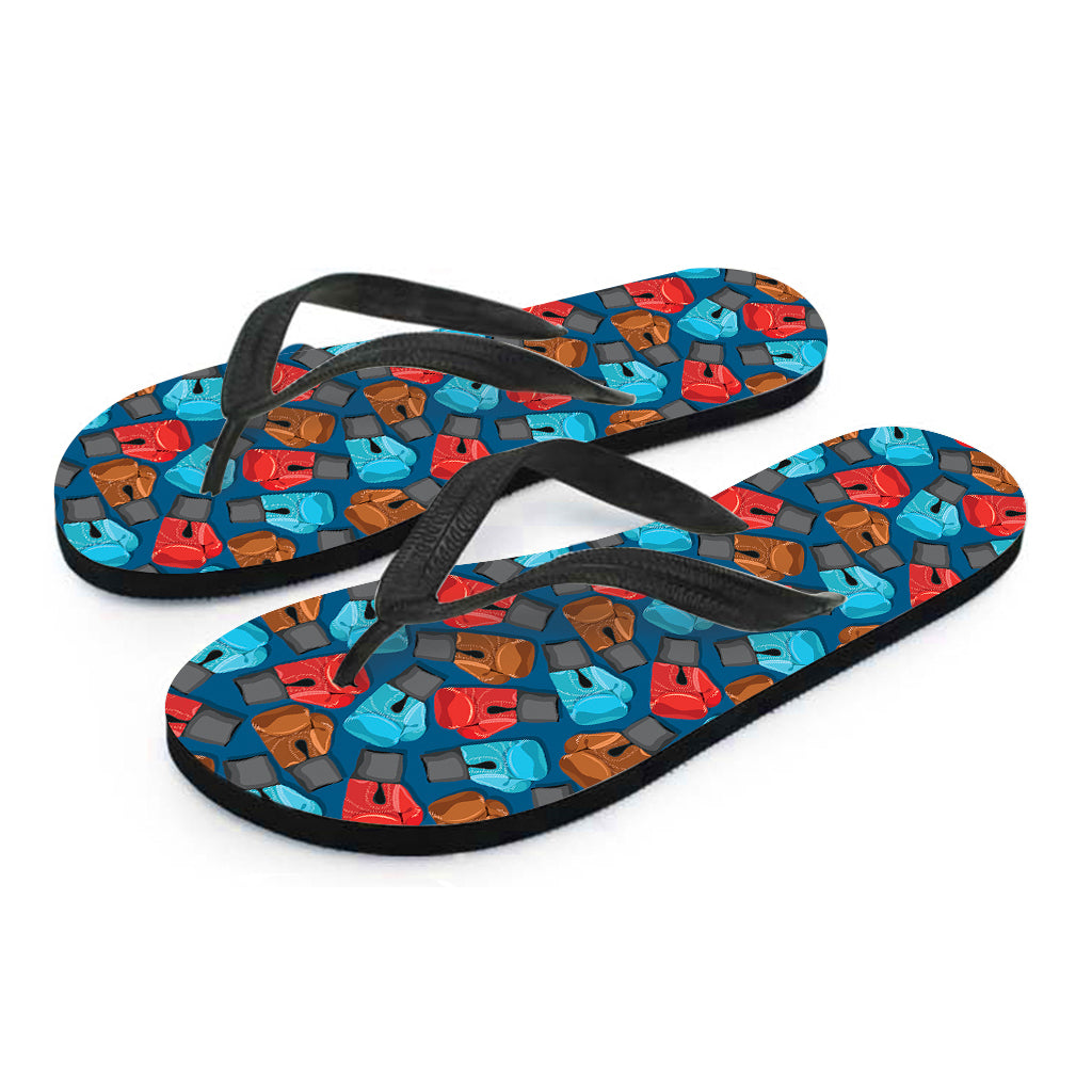 Boxing Gloves Pattern Print Flip Flops