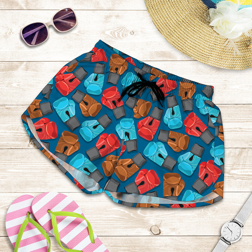 Boxing Gloves Pattern Print Women's Shorts