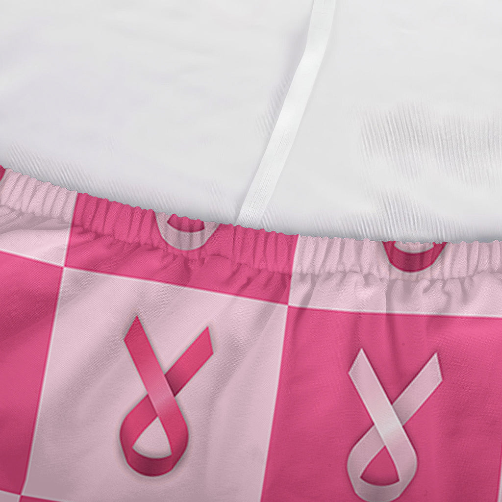Breast Cancer Awareness Pattern Print Sofa Cover