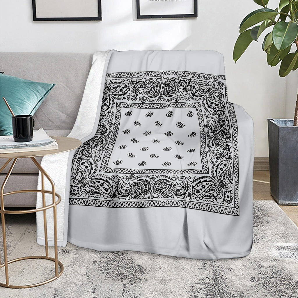 Bright Grey Bandana Blanket