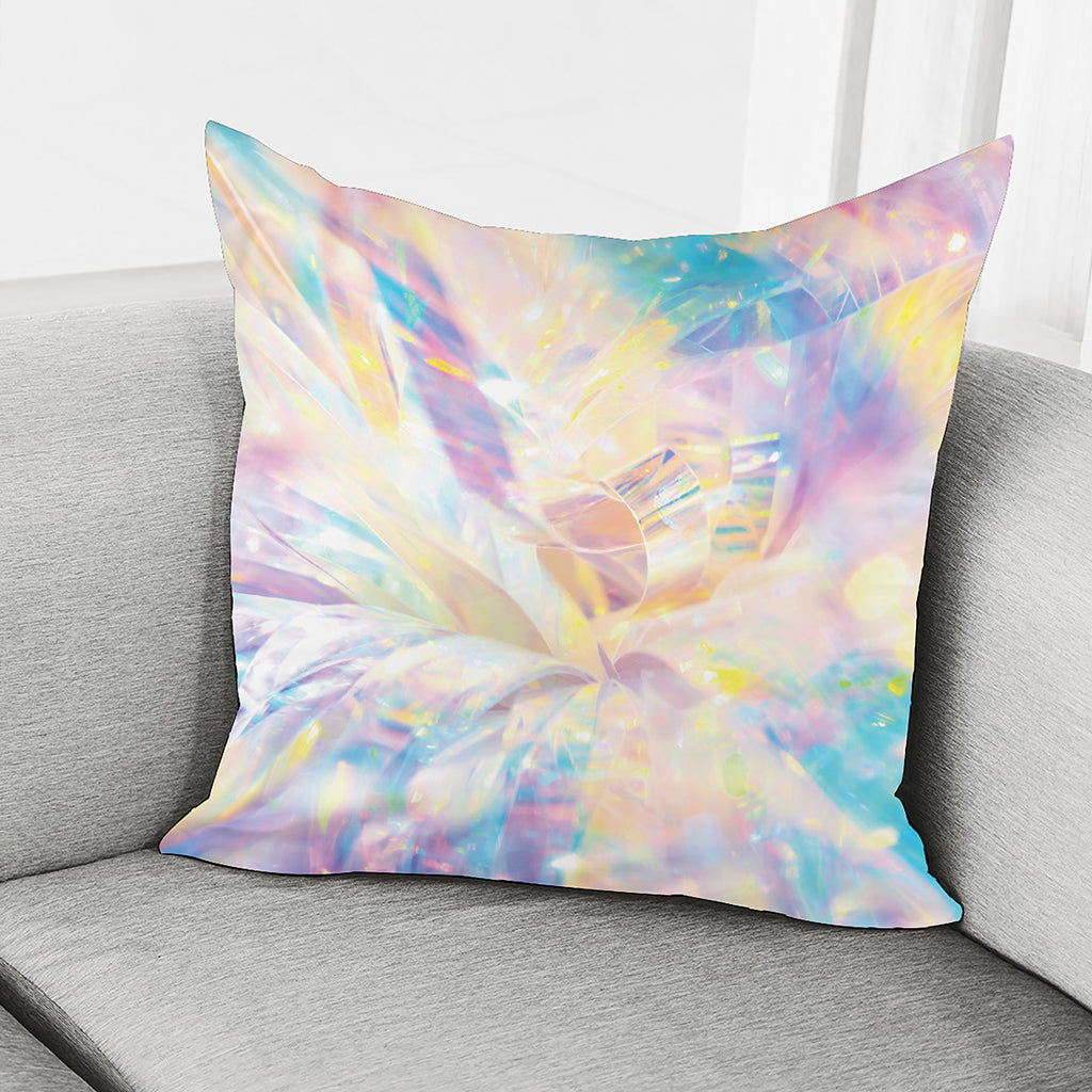 Bright Holographic Print Pillow Cover