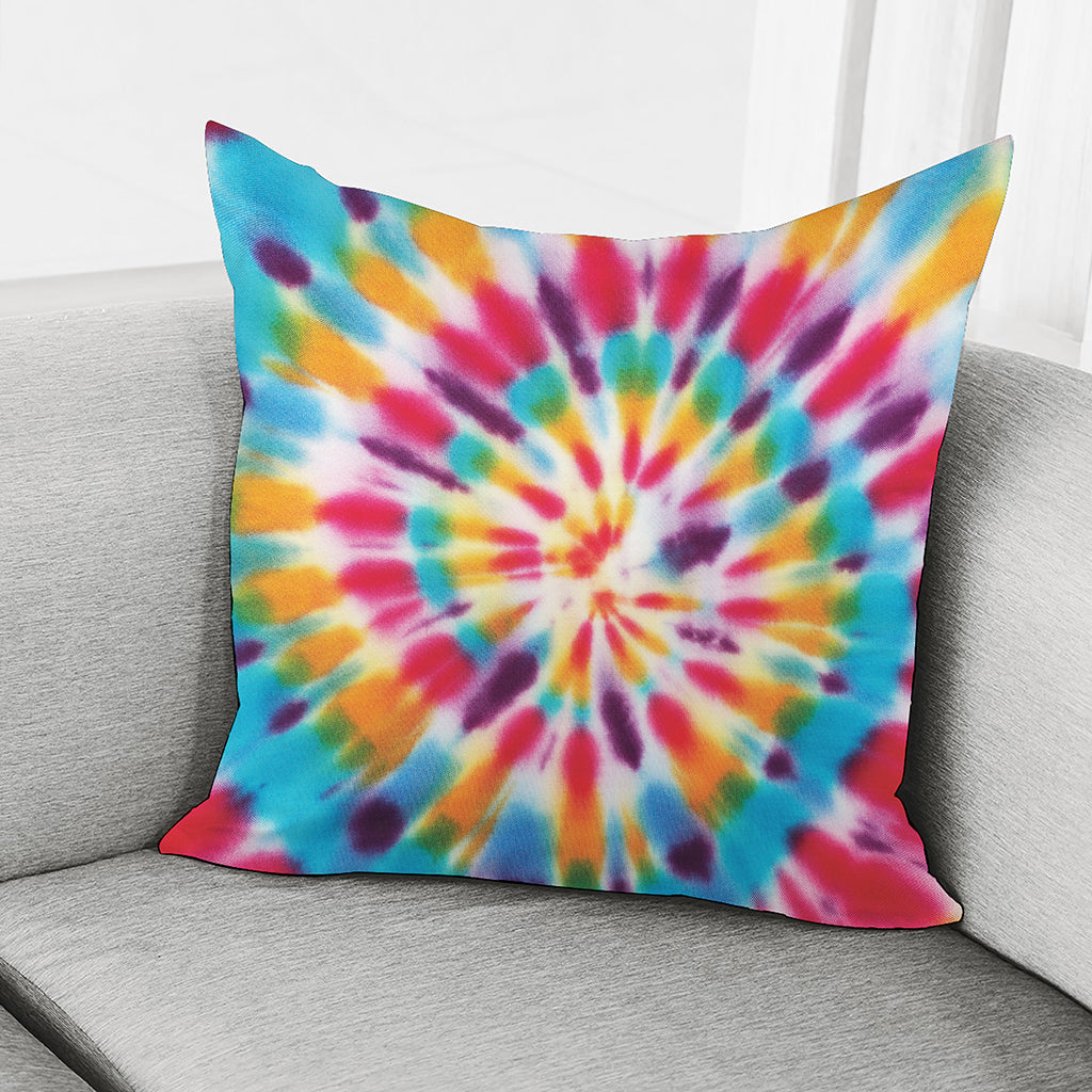 Bright Swirl Tie Dye Print Pillow Cover