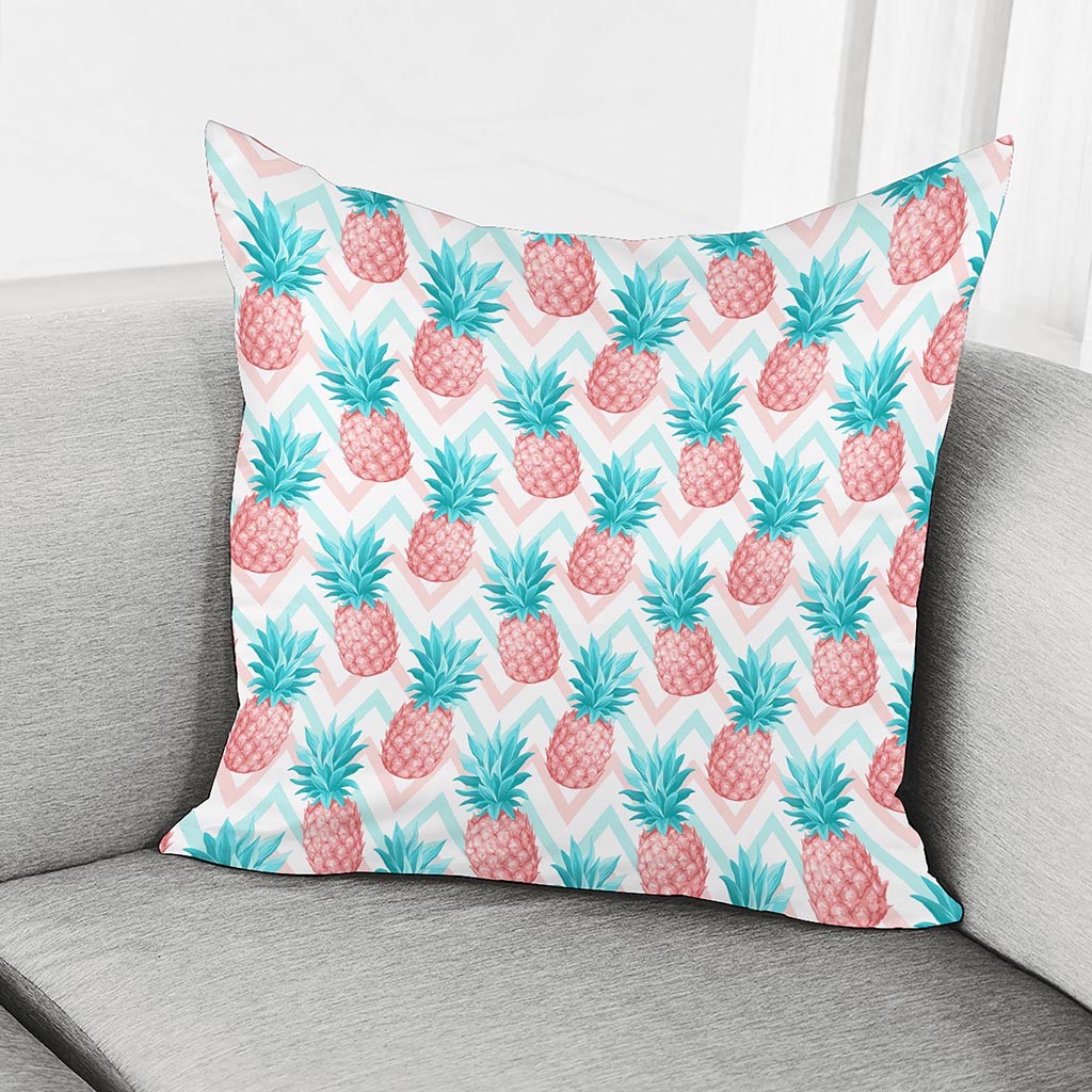 Bright Zig Zag Pineapple Pattern Print Pillow Cover