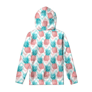 Bright Zig Zag Pineapple Pattern Print Pullover Hoodie