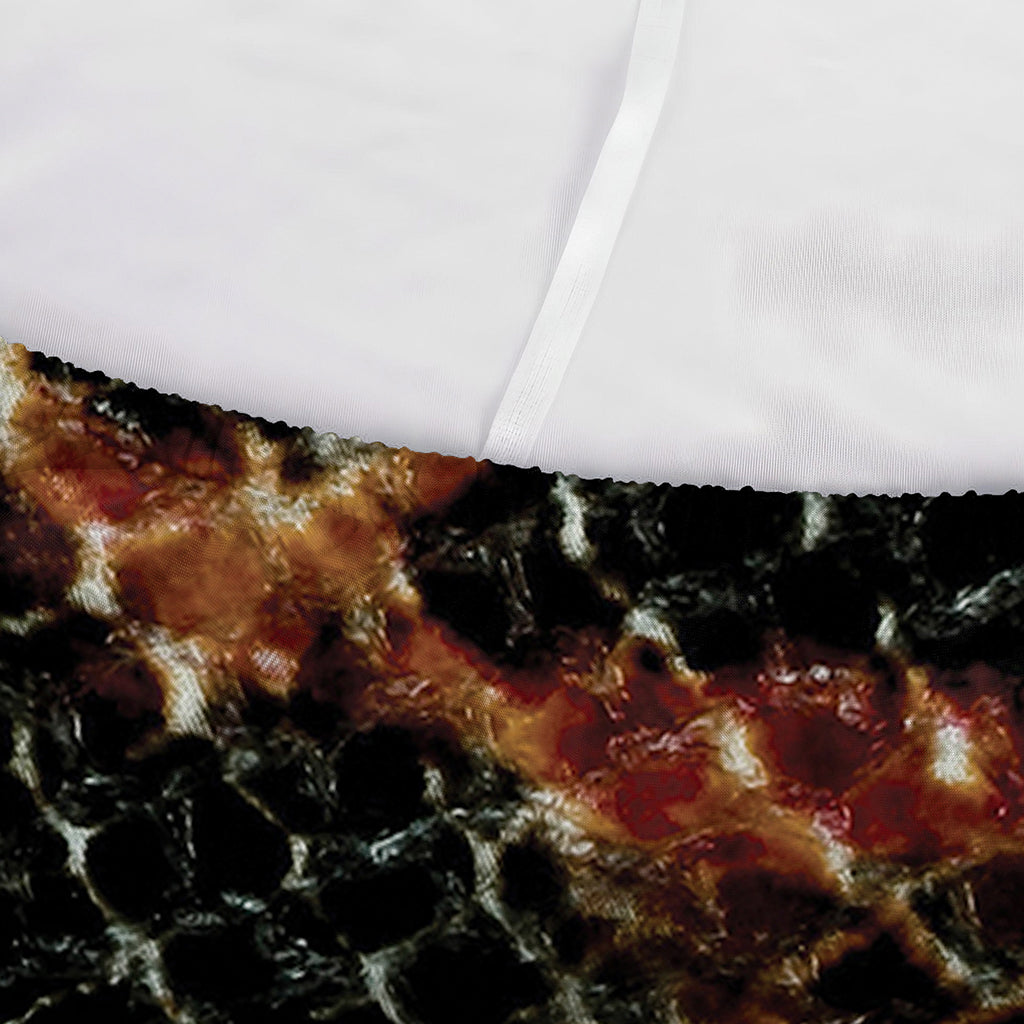 Brown And Black Snakeskin Print Sofa Cover