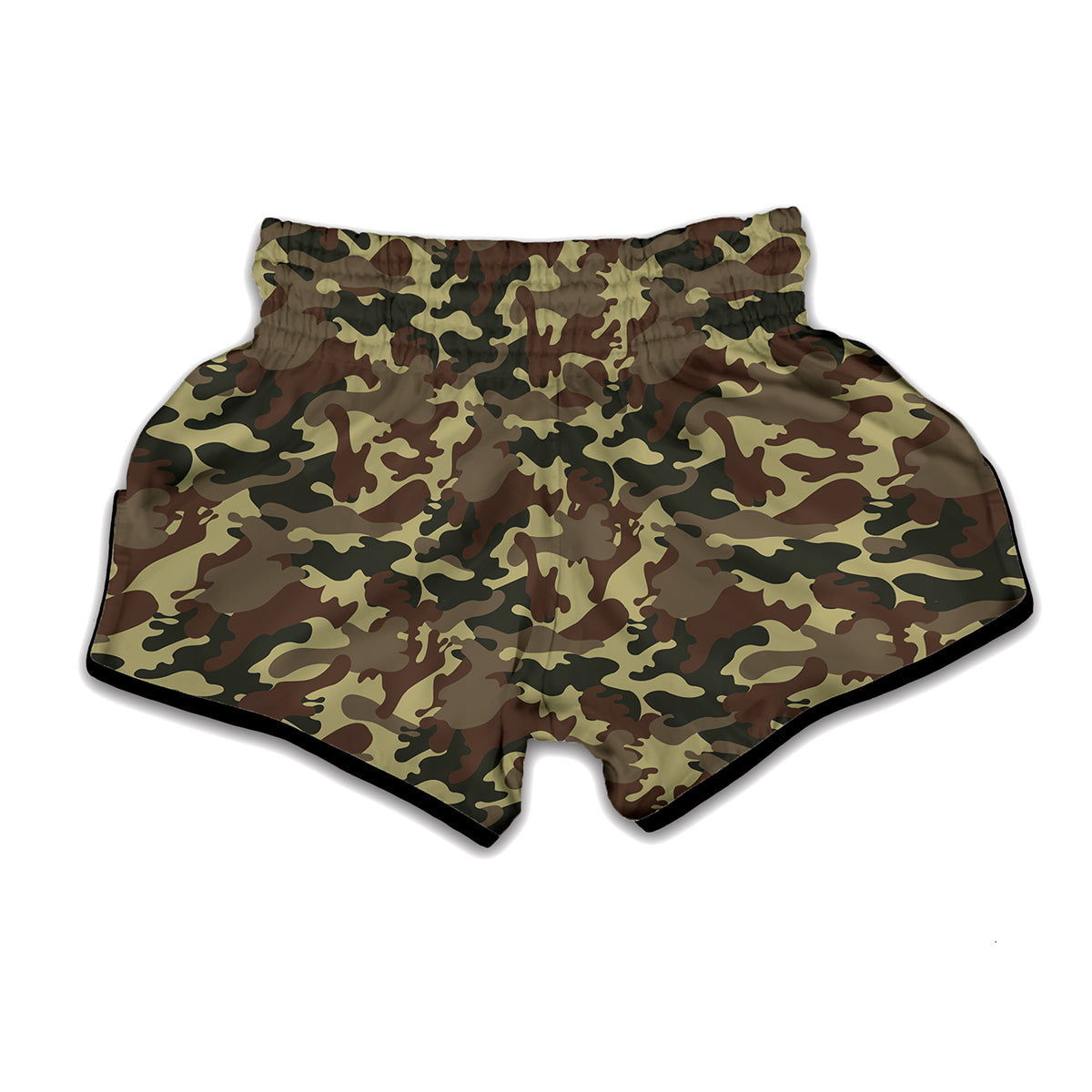 Brown Camouflage Print Muay Thai Boxing Shorts