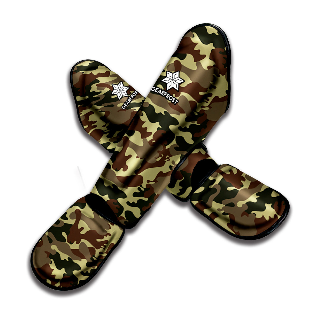 Brown Camouflage Print Muay Thai Shin Guard