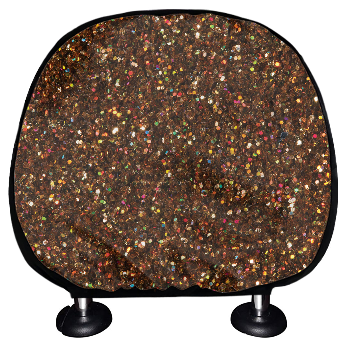 Brown Glitter Artwork Print (NOT Real Glitter) Car Headrest Covers