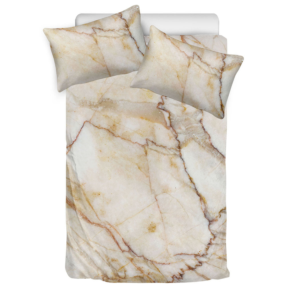 Brown Marble Print Duvet Cover Bedding Set