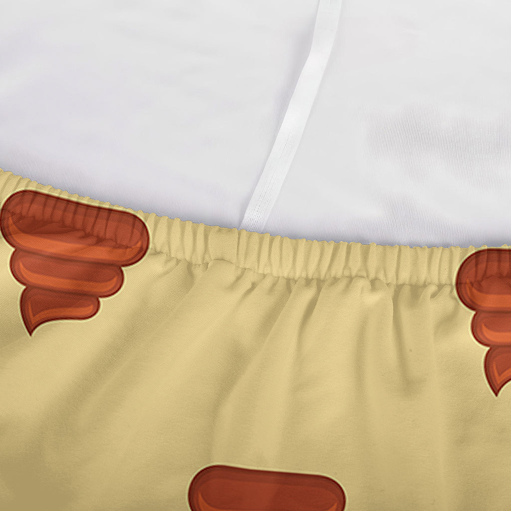 Brown Poop Pattern Print Sofa Cover