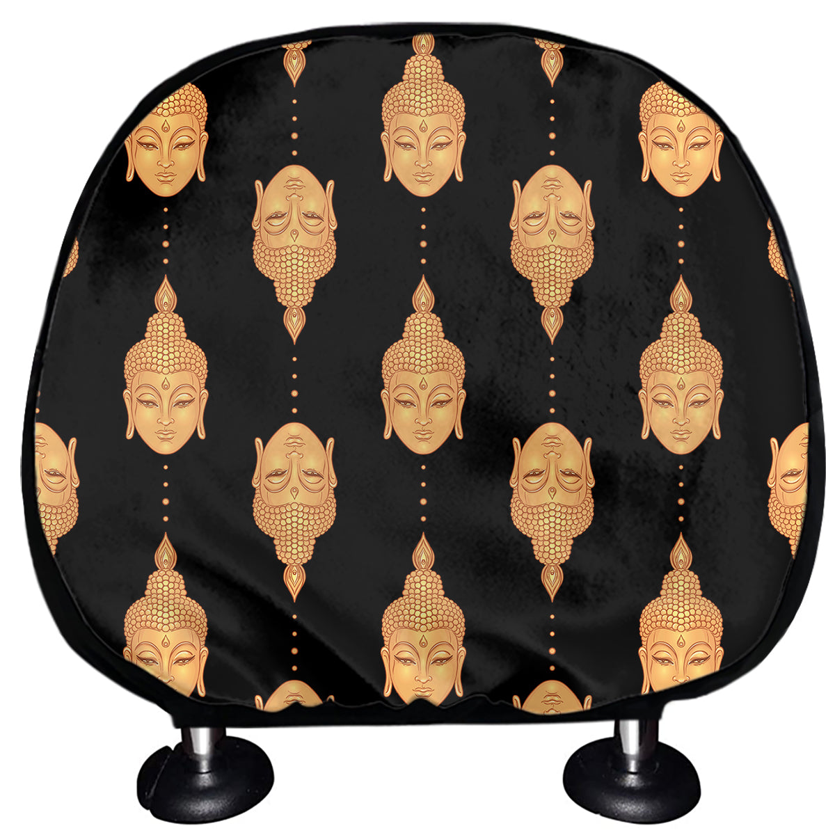 Buddha Pattern Print Car Headrest Covers