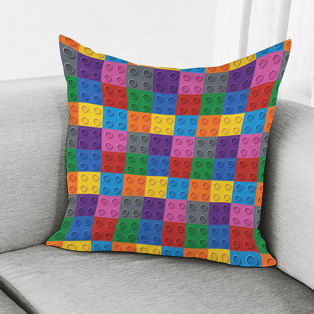 Building Blocks Toy Pattern Print Pillow Cover