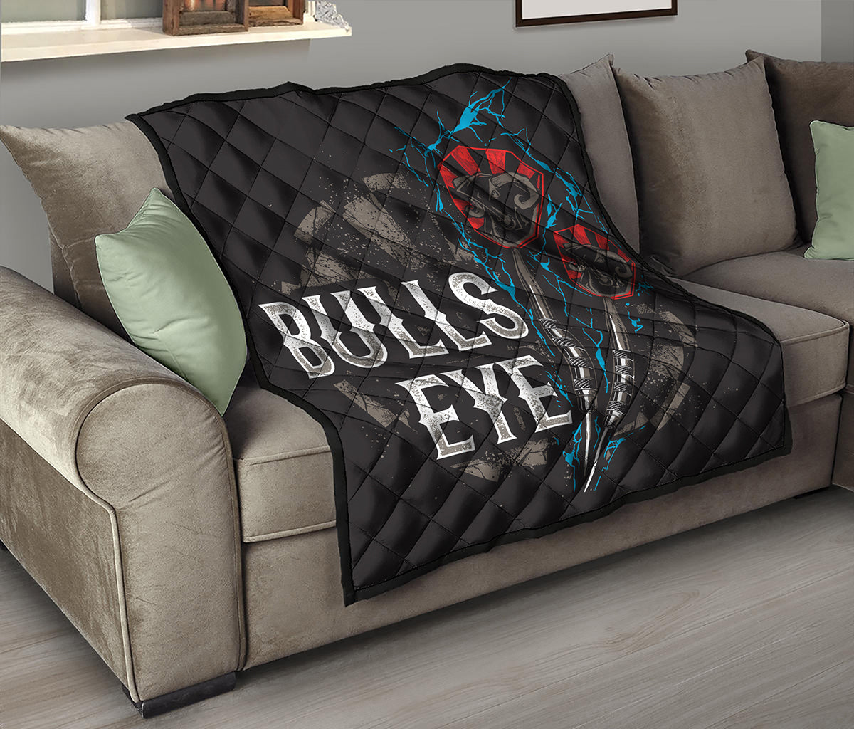 Bullseye Darts Print Quilt