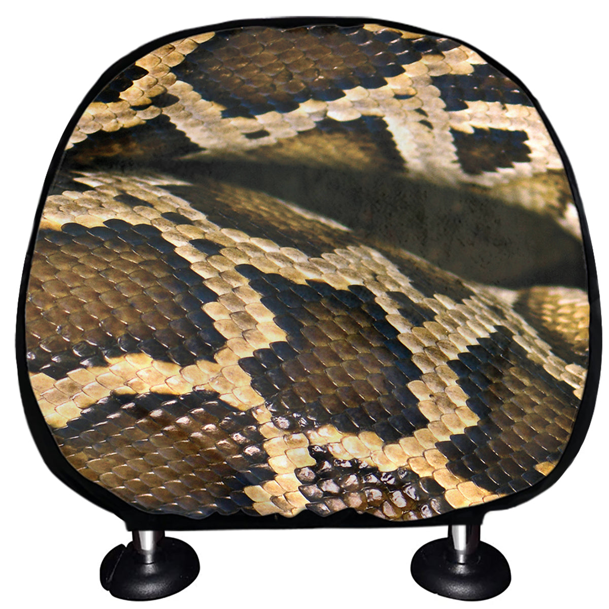 Burmese Python Snake Print Car Headrest Covers