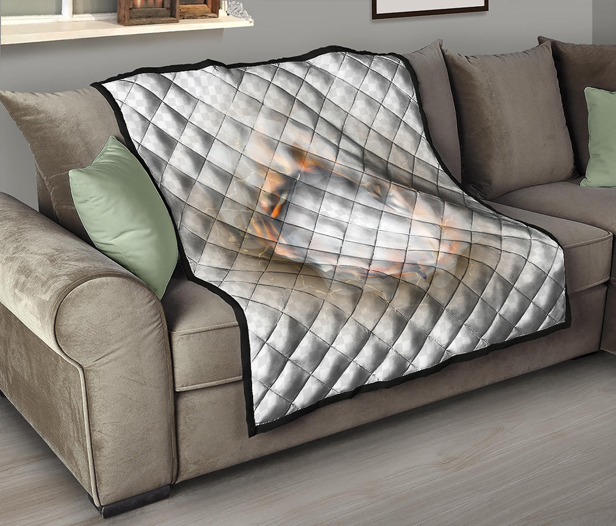 Burning Hole Print Quilt