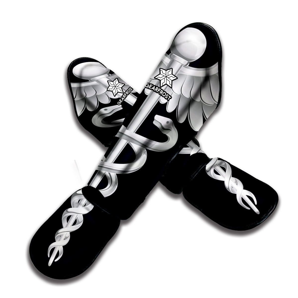 Caduceus Symbol Of Medicine Print Muay Thai Shin Guard