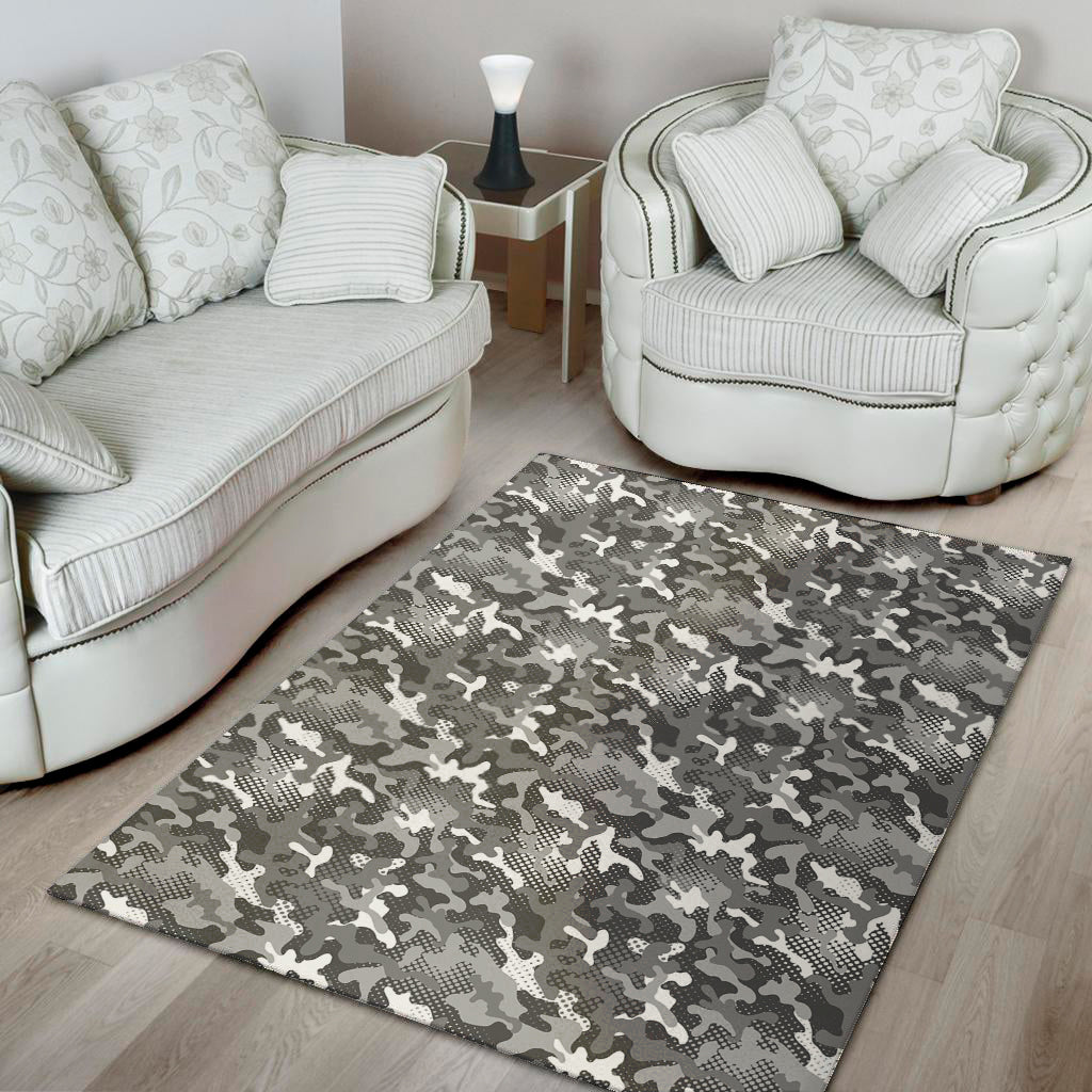 Camouflage Dazzle Pattern Print Area Rug