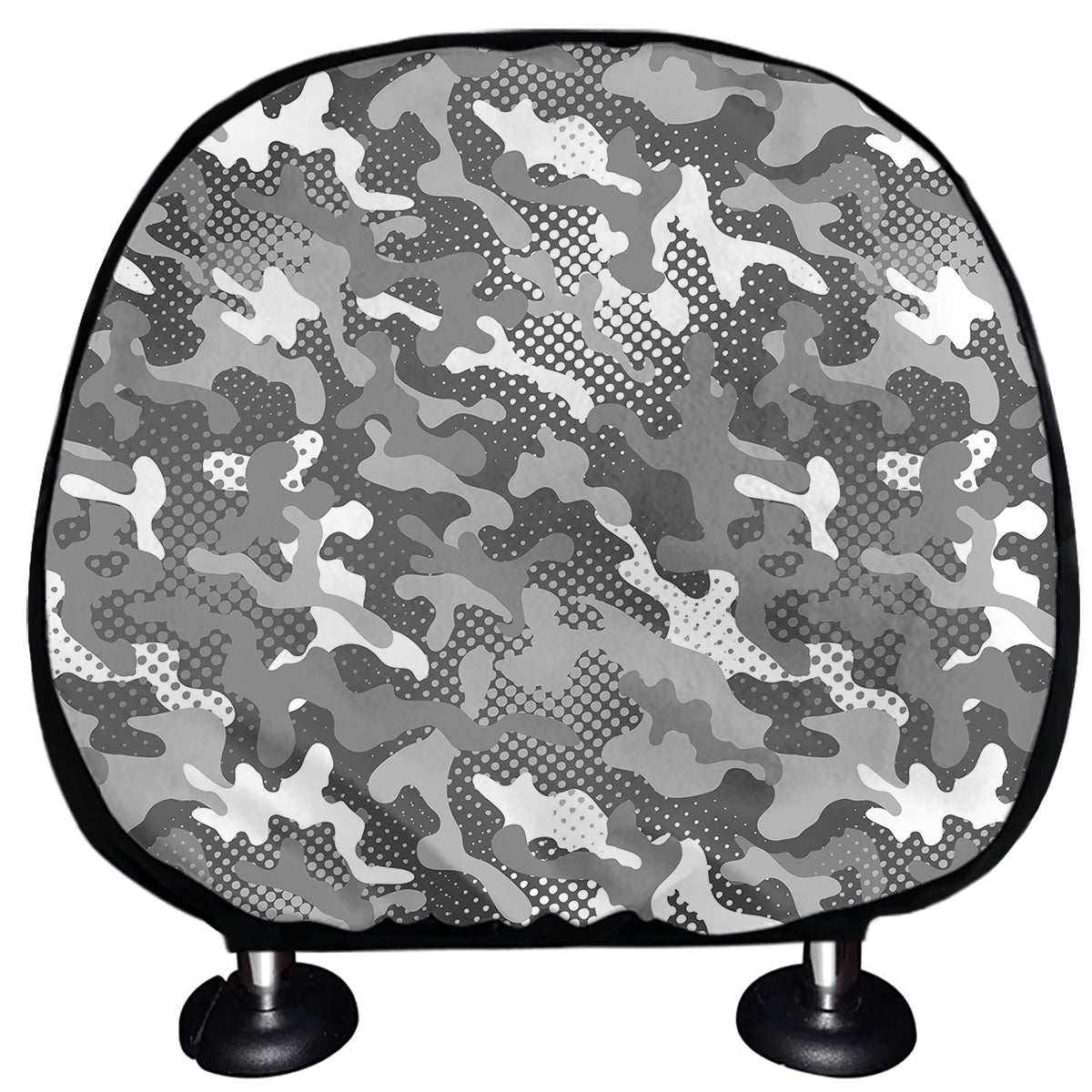 Camouflage Dazzle Pattern Print Car Headrest Covers