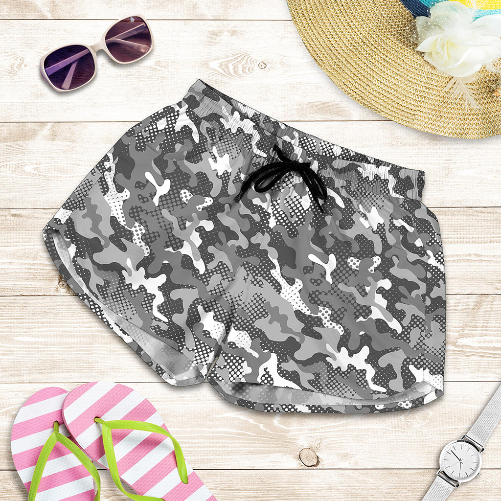 Camouflage Dazzle Pattern Print Women's Shorts
