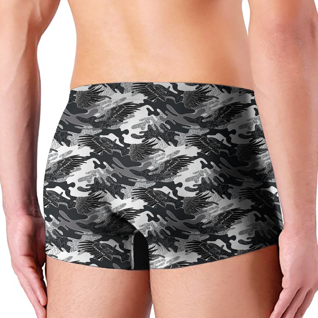 Camouflage Dazzle Wings Pattern Print Men's Boxer Briefs