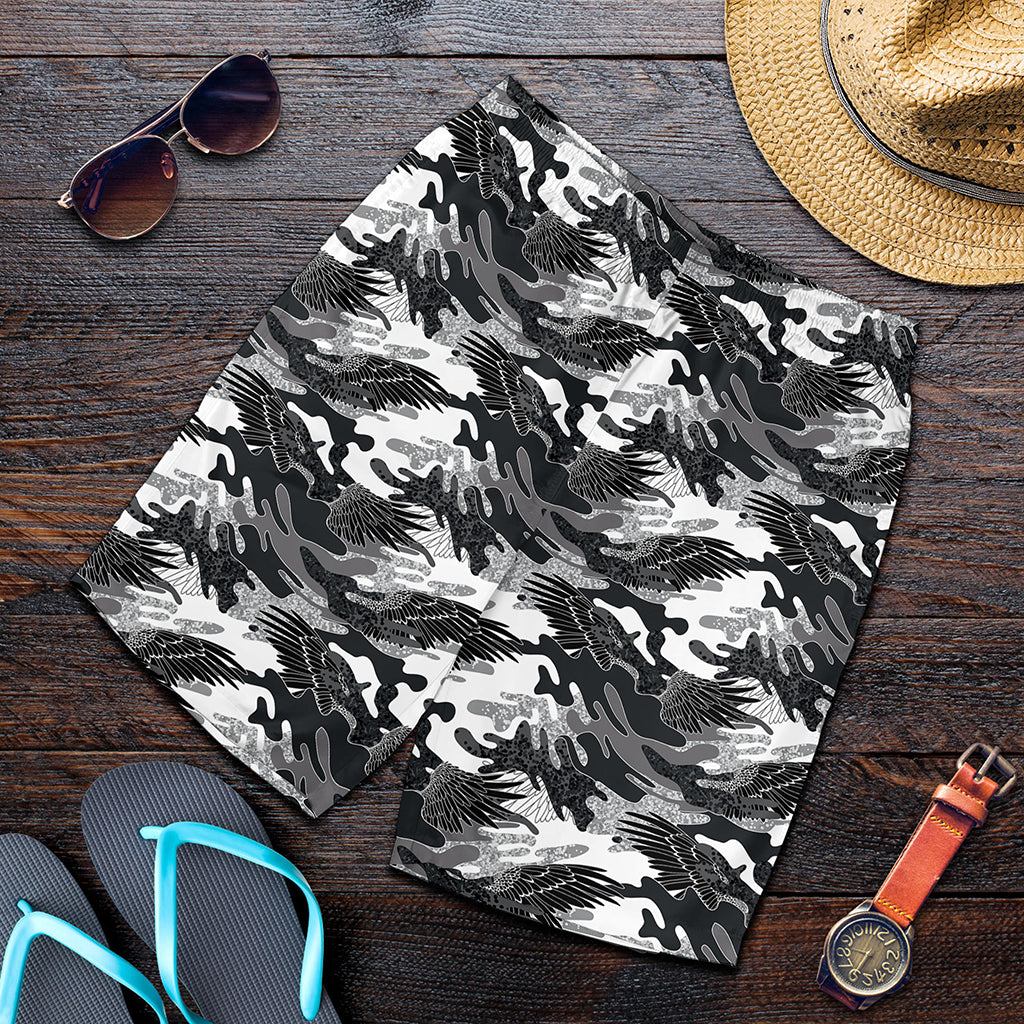 Camouflage Dazzle Wings Pattern Print Men's Shorts