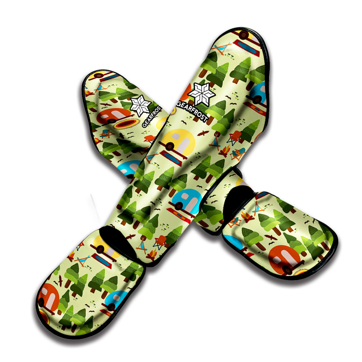 Camping Picnic Pattern Print Muay Thai Shin Guard