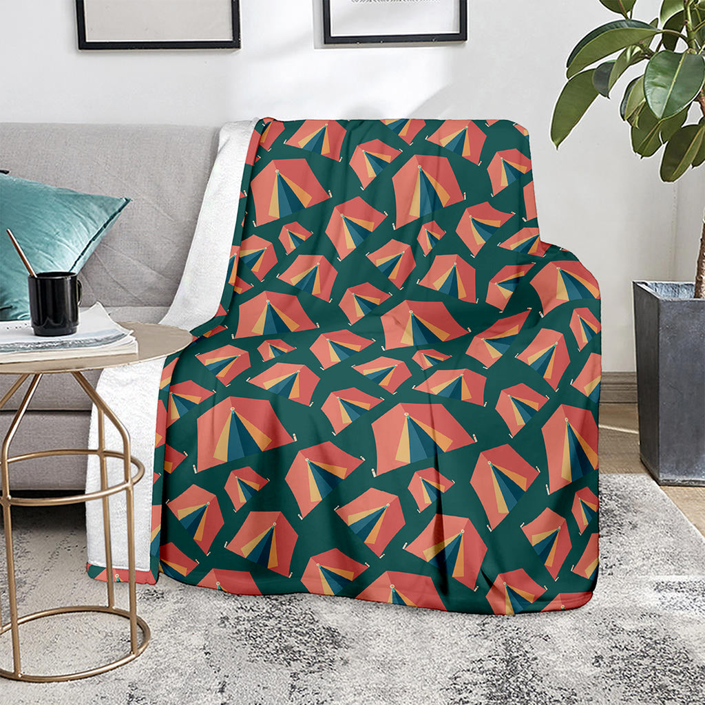 Camping Tent Pattern Print Blanket