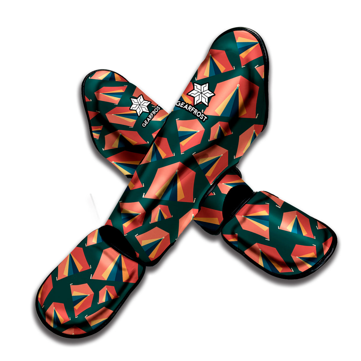 Camping Tent Pattern Print Muay Thai Shin Guard