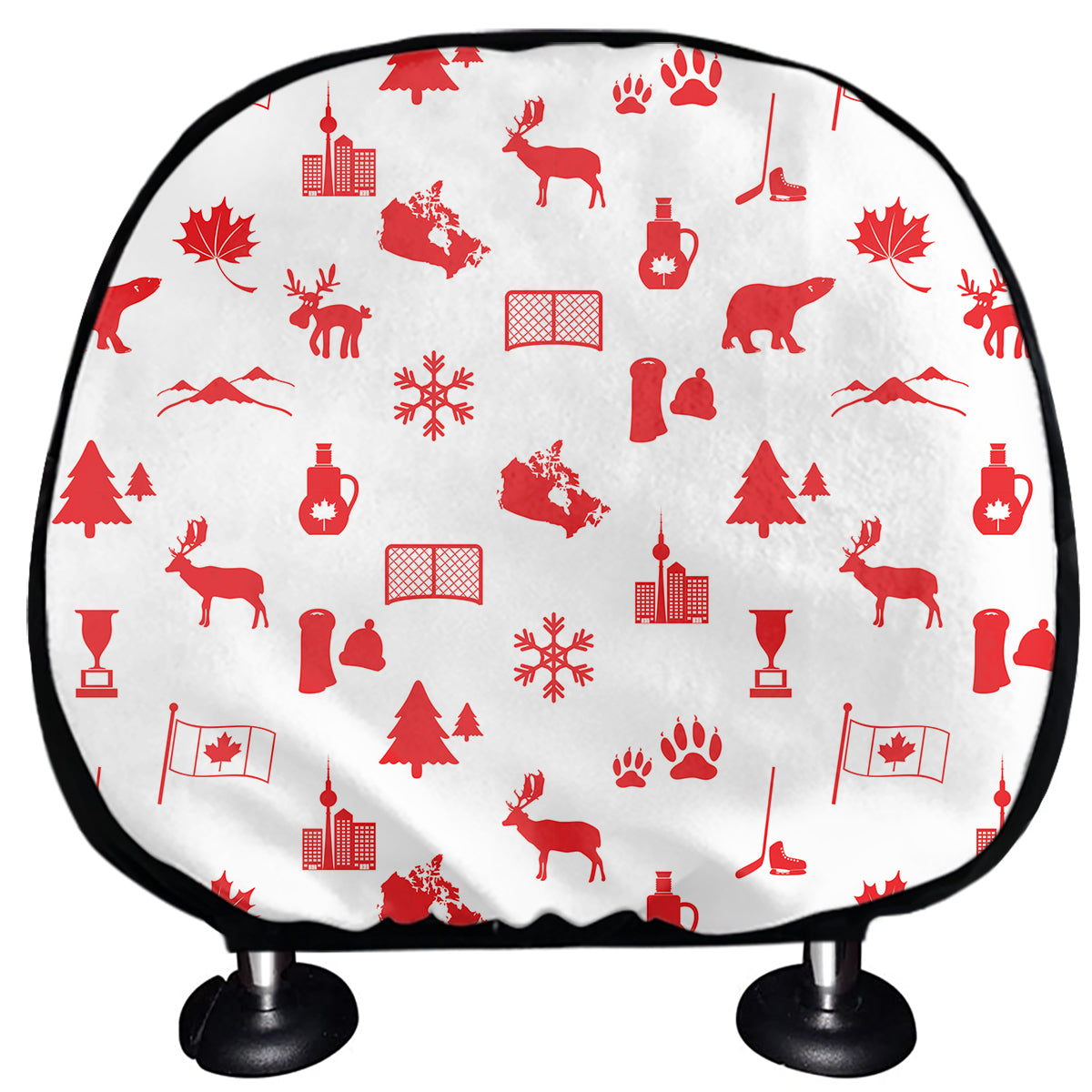 Canada Country Pattern Print Car Headrest Covers