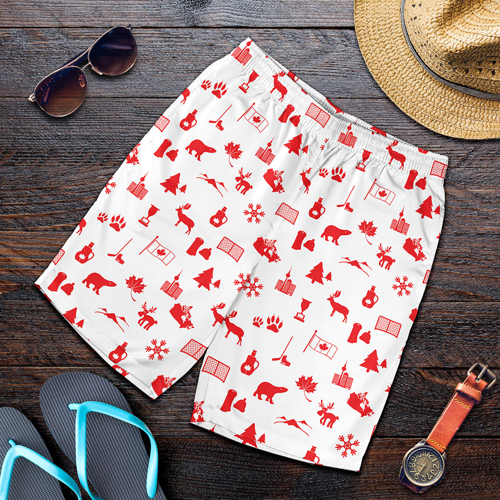 Canada Country Pattern Print Men's Shorts