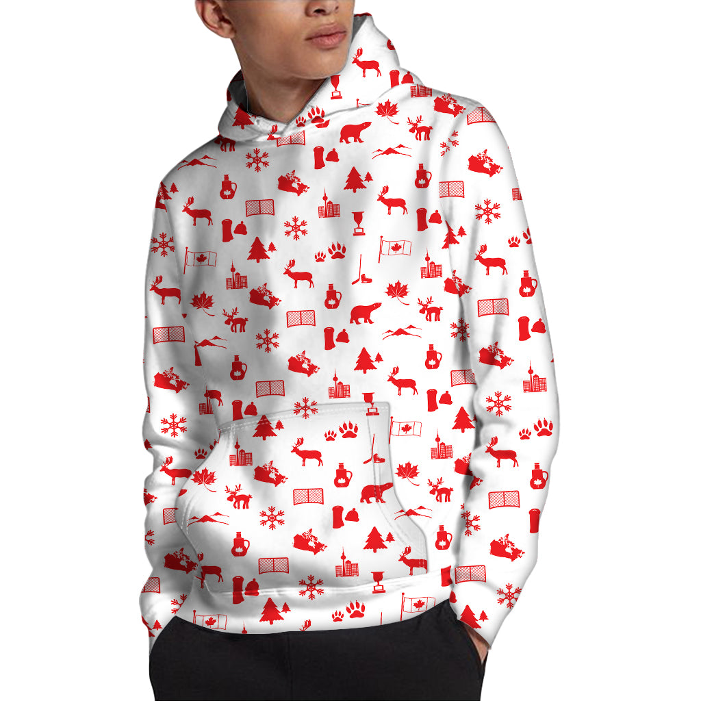 Canada Country Pattern Print Pullover Hoodie