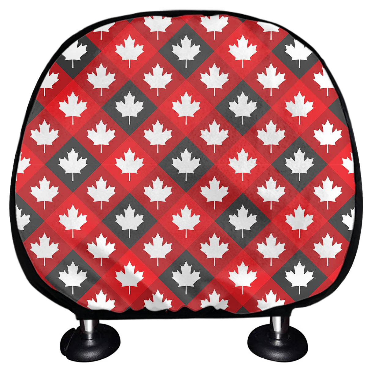 Canada Maple Leaf Pattern Print Car Headrest Covers