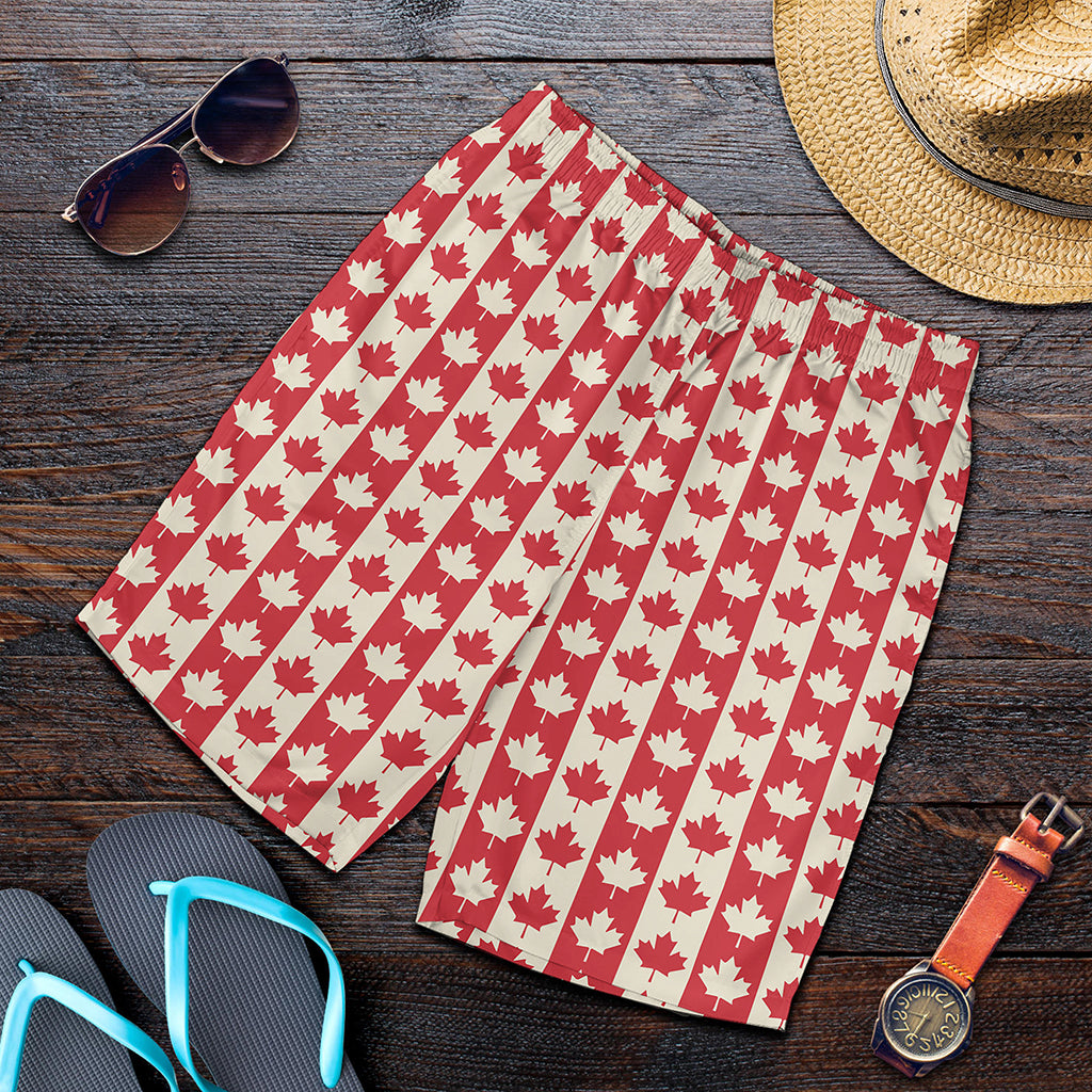Canadian Maple Leaf Pattern Print Men's Shorts