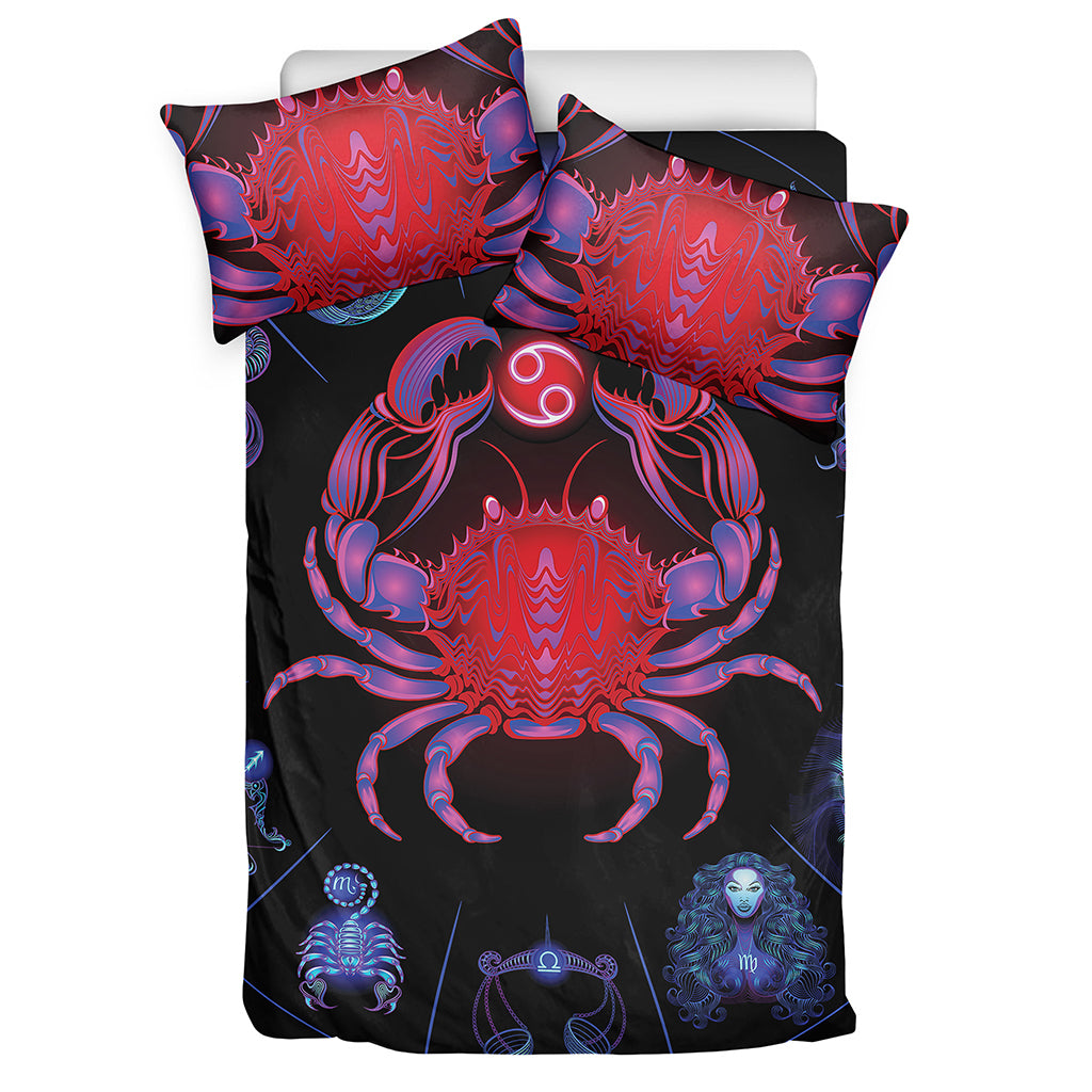 Cancer And Astrological Signs Print Duvet Cover Bedding Set