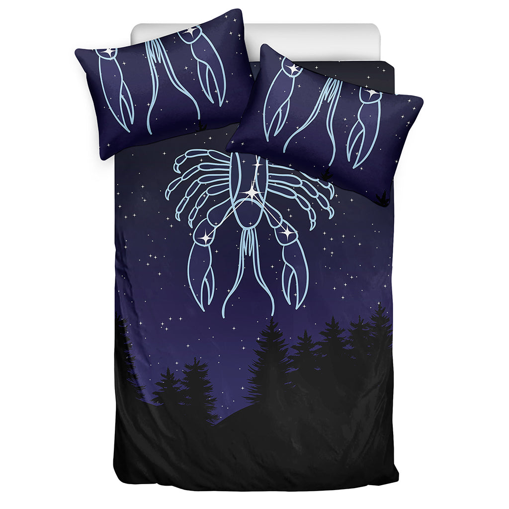 Cancer Constellation Print Duvet Cover Bedding Set