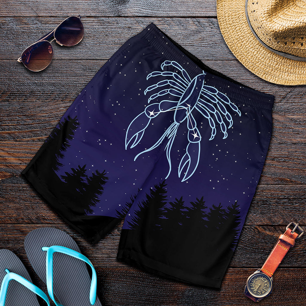 Cancer Constellation Print Men's Shorts
